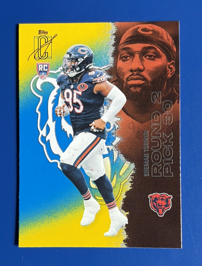 2025 Topps Signature Class Football Shemar Turner RC Blue & Yellow Bears #240