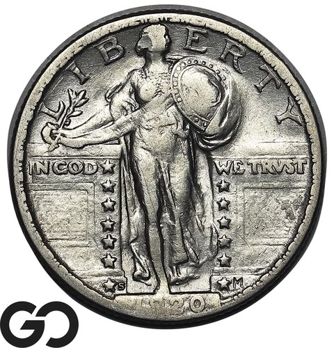 1920-S Standing Liberty Quarter, Better Date San Francisco Issue