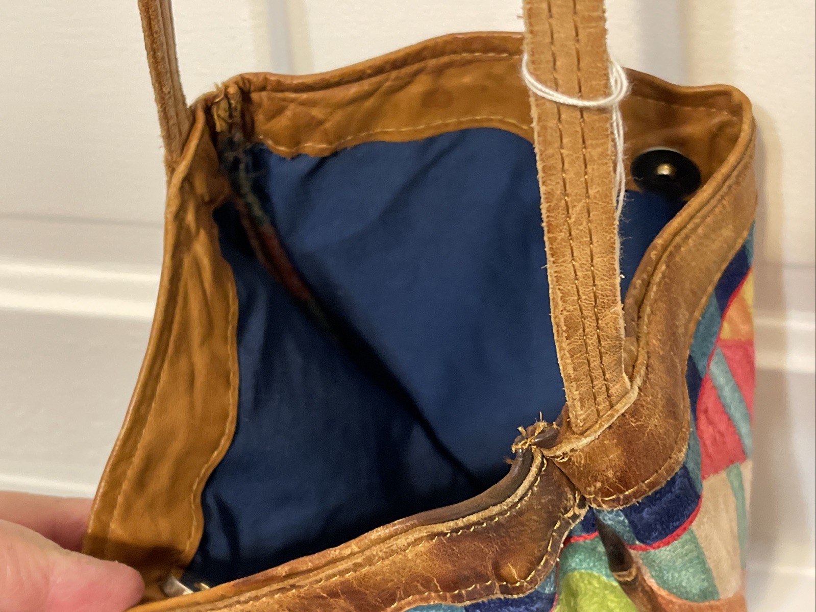 Carlos Falchi ? Style Woven Patchwork Crossbody P… - image 4