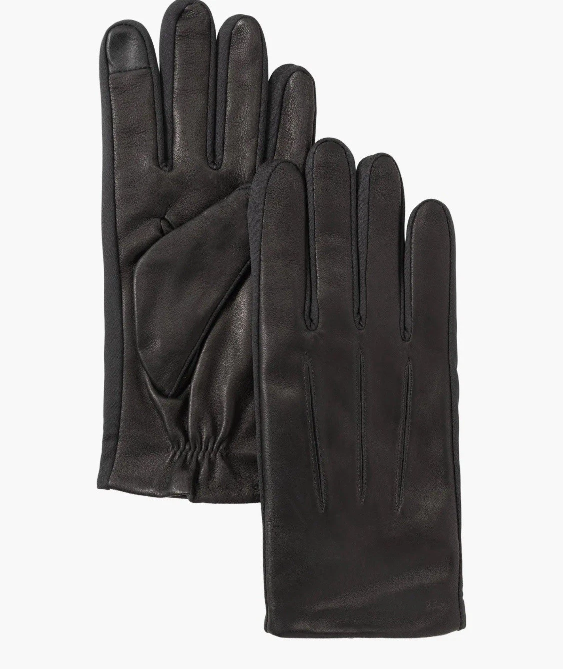 New Touchpoint Smart Gloves Black - Leather - Medium - MSRP $88