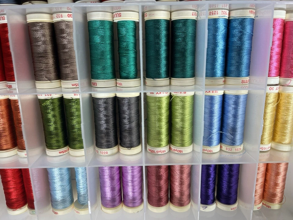 SULKY EMBROIDERY THREAD 76 SPOOLS in a Storage Box (Box B) - Image 3 of 3