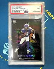2023 PANINI OBSIDIAN JORDAN ADDISION RC BLACK COLOR BLAST ROOKIE #7 PSA 9