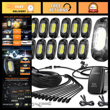 12pcs Led Rock Lights Kit - Super Bright Waterproof Off-road Lights For Trucks 12pcs Led Rock Lights Kit - Super Bright Waterproof Off-road Lights For Trucks