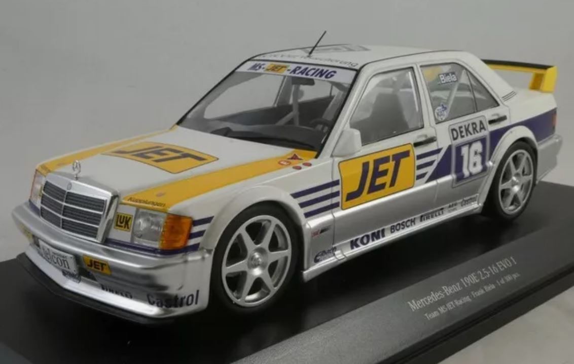 MiniChamps Mercedes 190E DTM 1990 Biela 1/18 idée cadeau homme