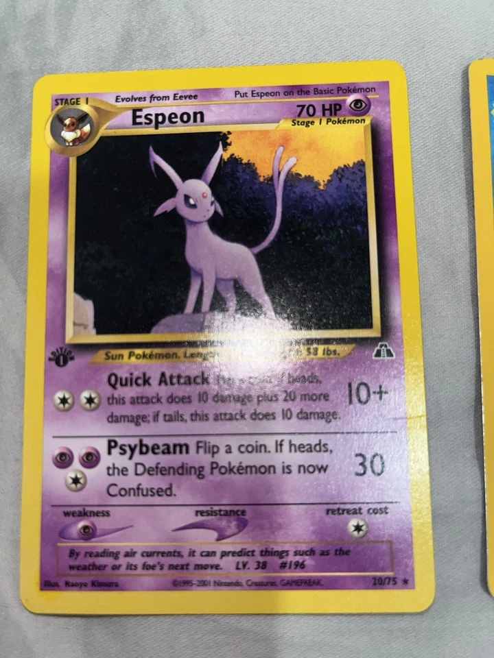 Pokemon Vintage Eeveelutions Lot Of Three - Heavy Played To Damaged! - Image 2 of 4