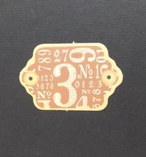 Numbers Tag Sticker 1.25" x 1.75" (T)