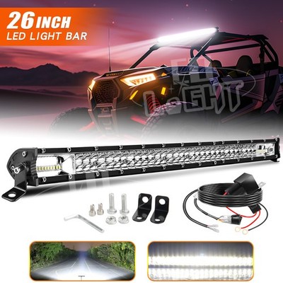 360W 26'' LED Light Bar+Wire Driving Off-road Flood Spot Combo Beam Truck PK 24''