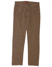 Siviglia Mens Regular Fit Casual Trousers W34 L34 Brown Houndstooth Cotton Dw19 Siviglia Mens Regular Fit Casual Trousers W34 L34 Brown Houndstooth Cotton Dw19