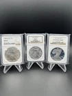 Lot Of 3 - Assorted American Silver Eagles $1 MS 69 NGC