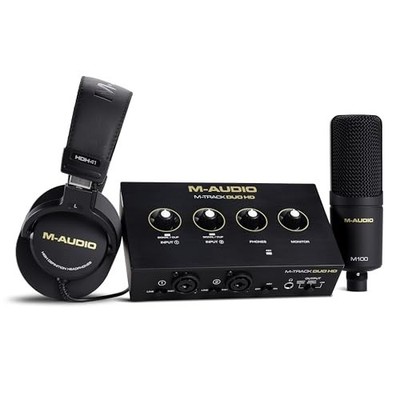 M-AUDIO M-Track Duo HD Audio Interface M100 Kondensator Mikrofon HDH41 Studio