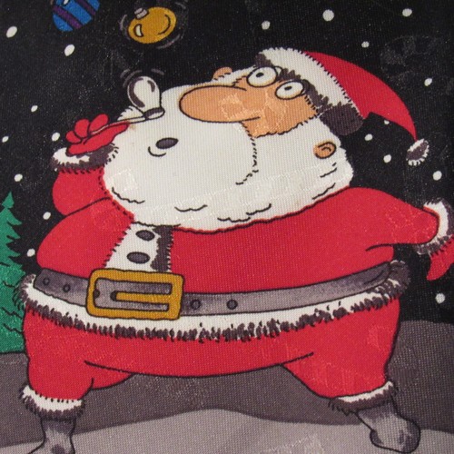 Corbata Yule Tie Greetings para hombre feliz fiesta, estampado de Papá Noel por Hallmark, L 58" - Imagen 4 de 9
