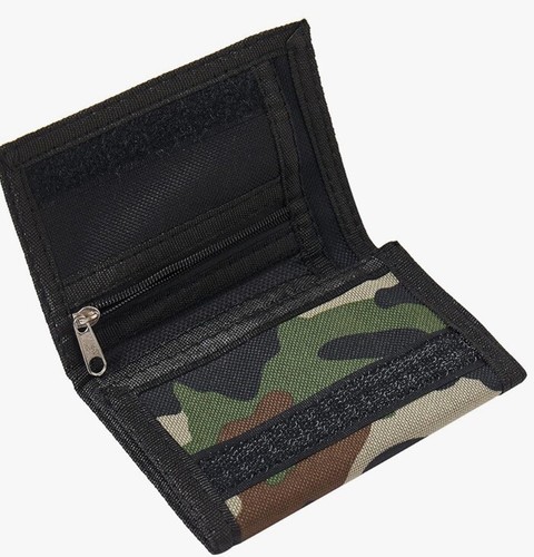 Canvas Outdoor Wallet For Kids Green Beige Camouflage - Picture 4 of 5