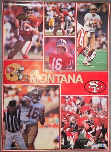 Joe Montana 1990 NOS SEALED VINTAGE SF 49ERS Starline 42x58" Monster Poster RARE - Bild 9 von 20