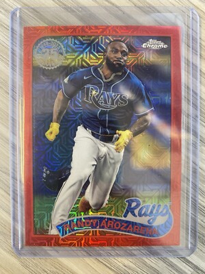 Randy Arozarena 2024 Topps Chrome Silver Pack Red 1/5 T89C-56 Tampa Bay Rays HIT