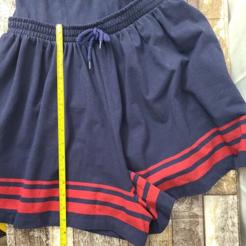 Costume da bagno vintage Jantzen misto cotone marinaio corto blu navy e rosso taglia 16 - Foto 4 di 10