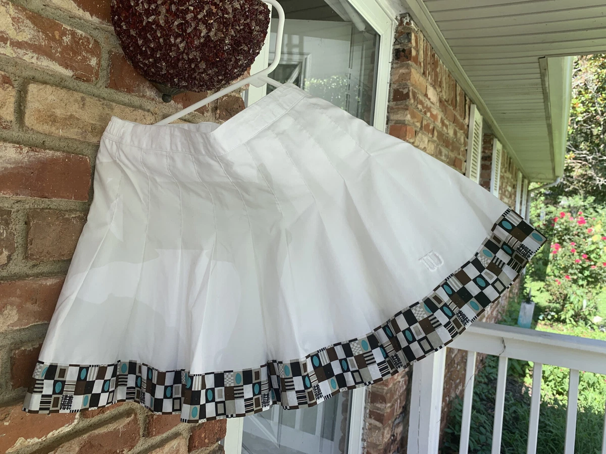 Vintage Wilson Tennis White Skirt Pleated SIZE 8 RN 63306 CA