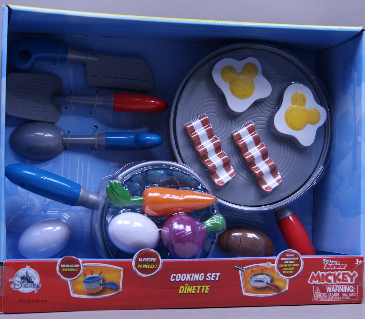 Disney Junior Mickey Mouse Pots Pan Cooking 14 Pc Play Set NIB