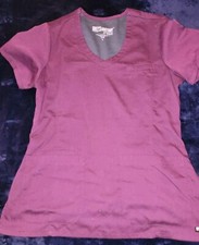 Greys Anatomy Classic Womens Medical Scrub Top Small Eggplant 41460