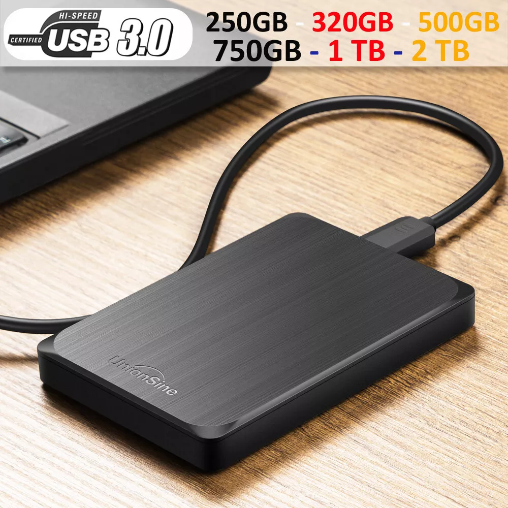 250GB Disque dur externe portable ultra-mince, disque dur portable