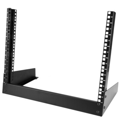 StarTech RK8OD 8HE Netzwerkschrank mit offenem Rahmen 19-Zoll Freistehendes Rack