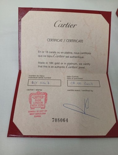 Cartier Sortija modelo Laniére en oro blanco con certificado... talla 28 - Imagen 5 de 6