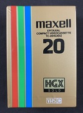 Maxell 20min. Epitaxial Compact Videocassette TC-20HGX G 