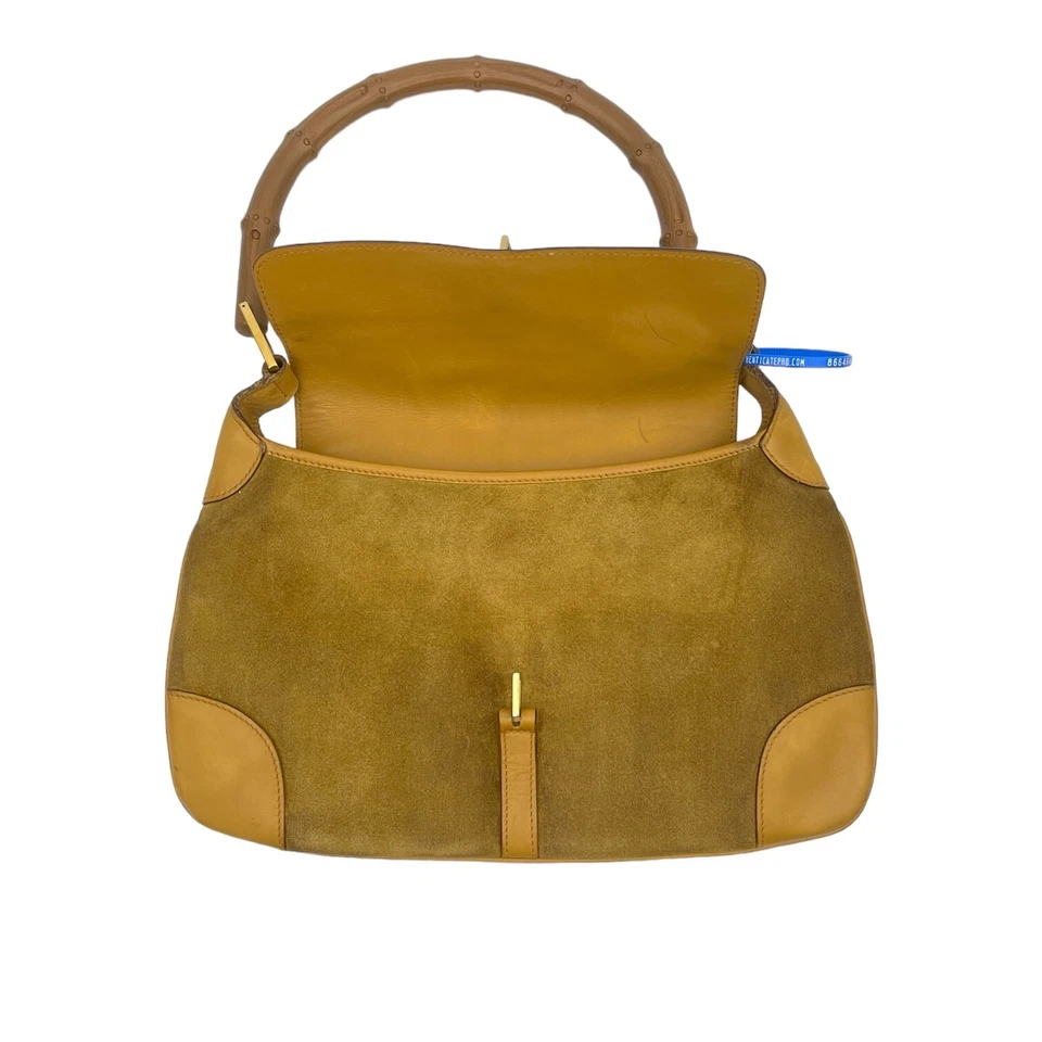 Bolso hobo raro Gucci por Tom Ford usado en excelente estado pequeño Jackie 1961 mango de bambú principios de 2000 Foto 4 de 4
