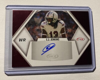 2023 SAGE #A-EJJ  E.J. JENKINS RED AUTO NRmint (Georgia Tech) FREE shipping