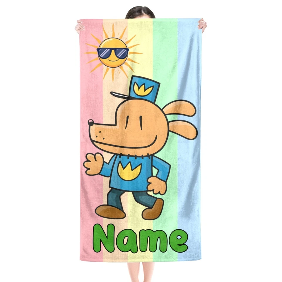 Toalla de playa para perro hombre regalo, parque acuático y toalla de baño regalo, regalo de cumpleaños para niños Foto 2 de 4