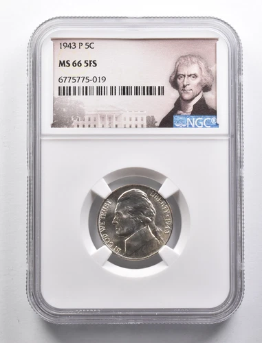 MS66 5FS 1943-P Jefferson Nickel NGC *4949