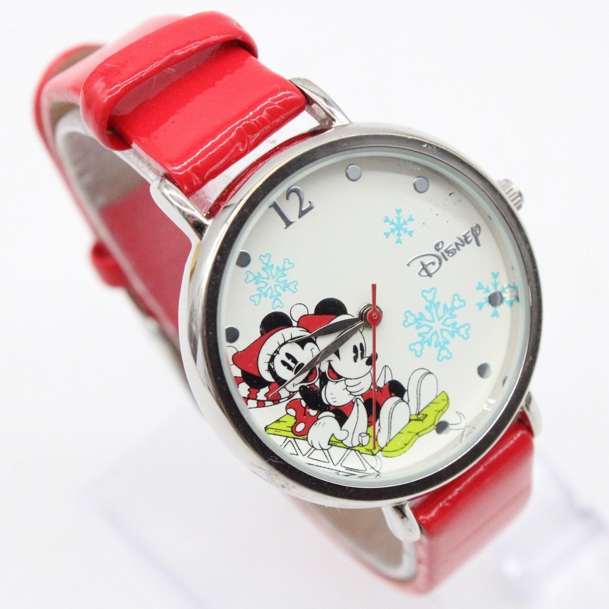 Disney Mickey Mouse Women\'s Watch Silver Tone Case 38mm Red Leather Band… Amazon.com: Disney Mickey Watch - Watch for Women - Mickey  main image 3