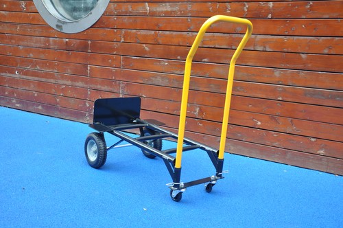 Carrello a mano doppio scopo 2 ruote carrello a spinta e 4 ruote con ruota girevole - Foto 16 di 16