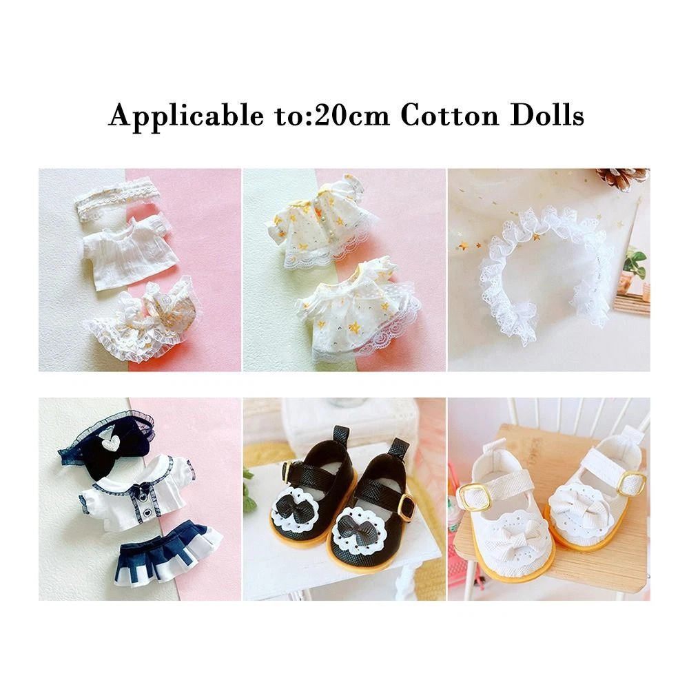 VETEMENTS Peluche bambola copricapo moda bambola vestiti 20 cm accessori bambola fascia carina