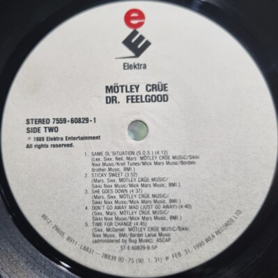 EX / MOTLEY CRUE - Dr. Feelgood [ 1990 Korea 1st Vinyl ] w/Insert