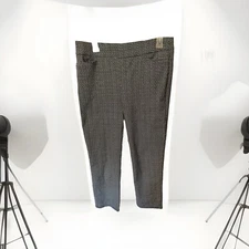 Chinco’s Womens Black-And-White Dot Ankle Pants Size 8