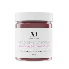 Body Scrub Dead Sea Salt Lavender & Chamomile Foaming Scrub 7OZ Amira Beauty