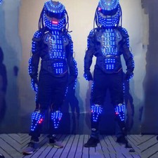 LED Robots Costume Suit DJ Party Show Halloween Remote Glowing Light Clothing