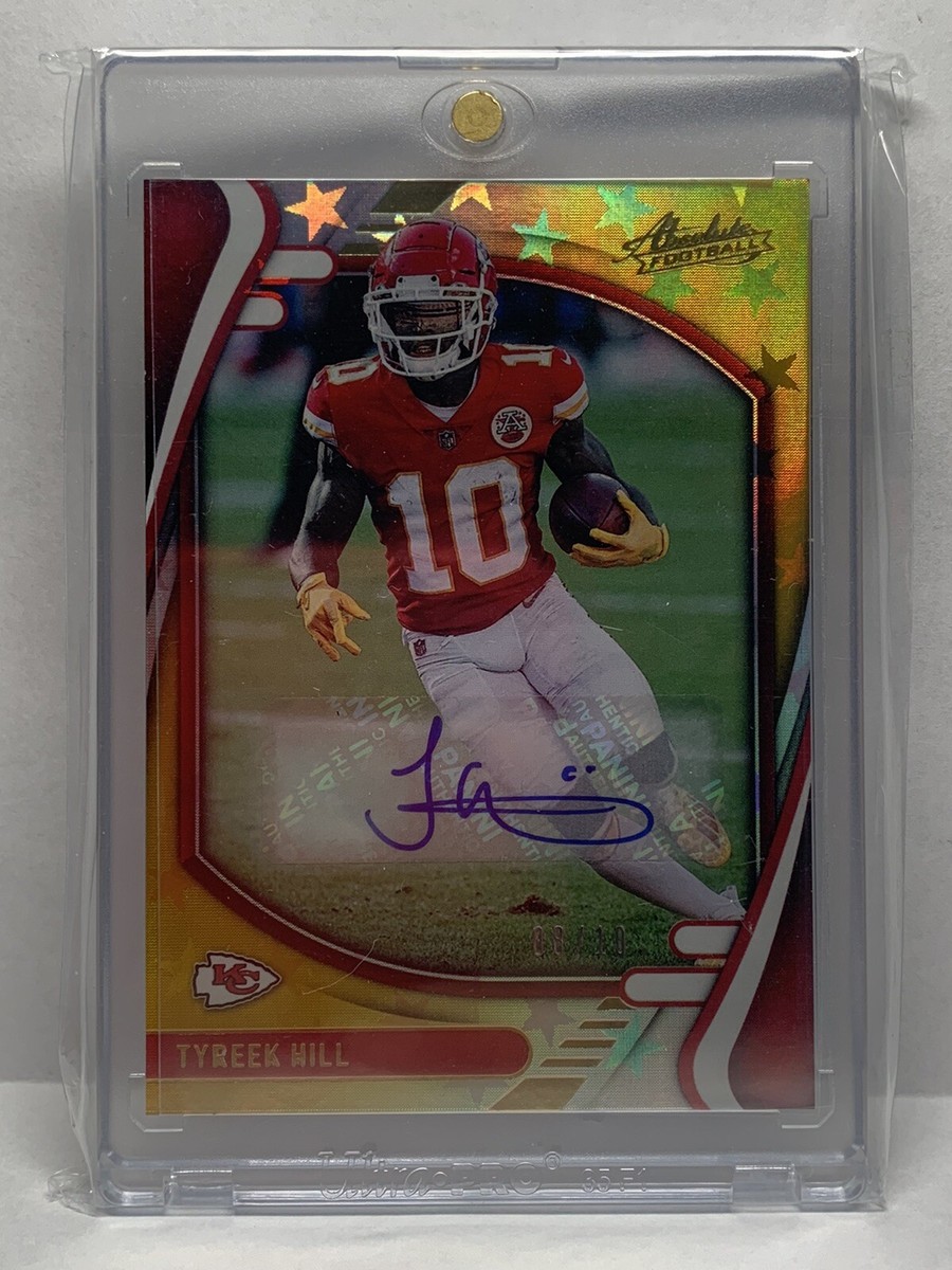 TYREEK HILL タイリーク ヒル 直書きサインカード AUTO NFL 2021 Tyreek Hill ABSOLUTE Football Gold Stars Signatures
