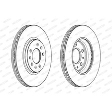 FERODO Bremsscheiben vorne Ø296 mm belüftet beschichtet für Opel GT Cabriolet