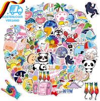 100 StüCk Sticker Aesthetic Set(Vinyl) Laptop Aufkleber Sticker Wasserfeste Stic