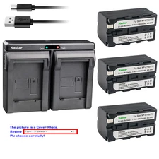 Kastar Battery Dual USB Charger for Sony NP-F750 NP-F770 NP-F730 & Sony BC-VM50