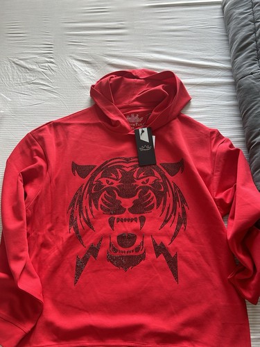 NWT-HEADS OR TAILS - SEQUENCE- LION HOODIE PULLOVER SWEATSHIRT RED MEN'S X-LARGE - 第 2/4 張圖片