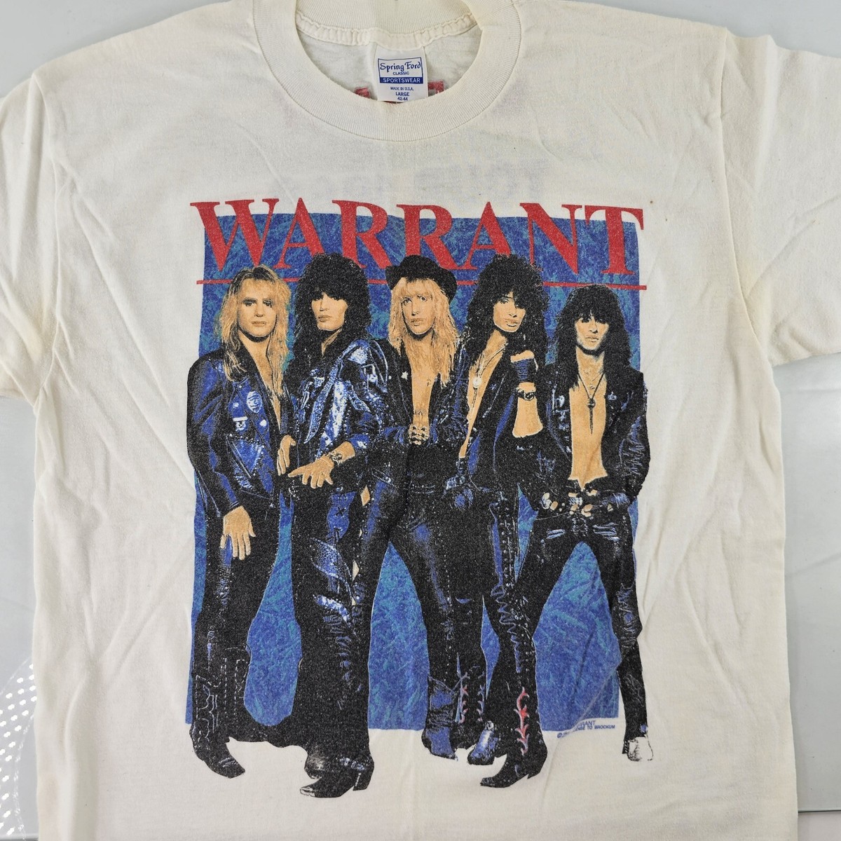 80's WARRANT バンドTシャツ 古着 ヴィンテージ Vintage WARRANT Eats America Tour 1989 Concert Band T-Shirt Large