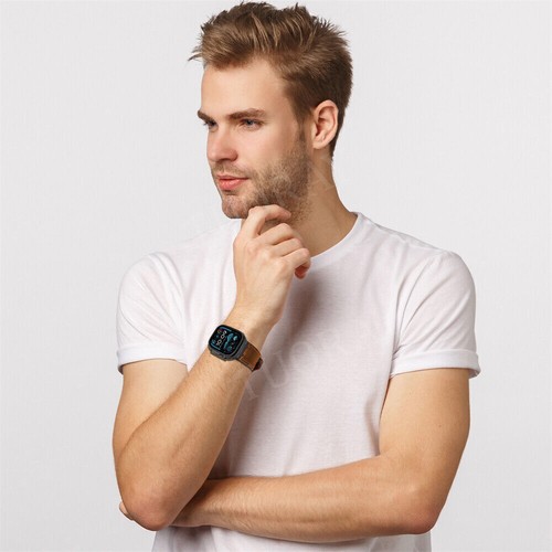 Correa de cuero y metal para Apple Watch Ultra 2 49 mm serie 10 9 8 7 SE 6 5 4 3 - Imagen 58 de 72