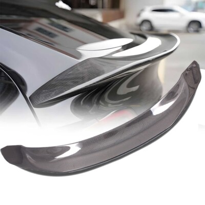 Genuine Carbon Fiber V Style Rear Spoiler Wing For Tesla 2017-2023 Model 3