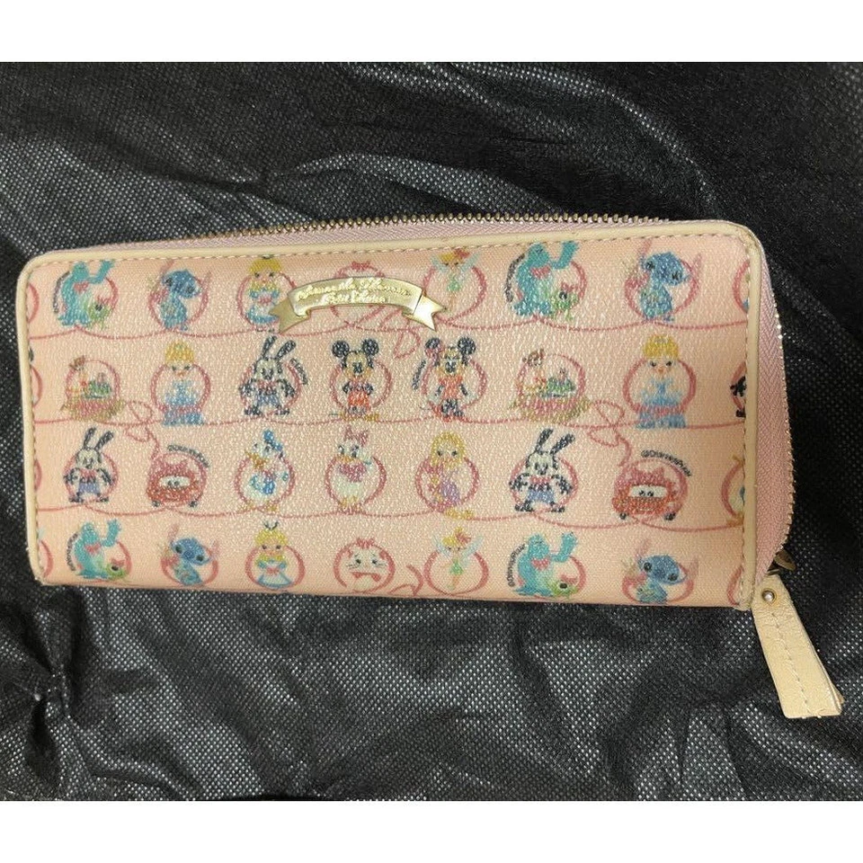 Cartera Larga Samantha Thavasa Petit Choice Patrón Disney Rosa Foto 4 de 4