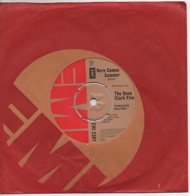 THE DAVE CLARK FIVE here comes summer*break down and cry 1975 EMI RE 7'' 45