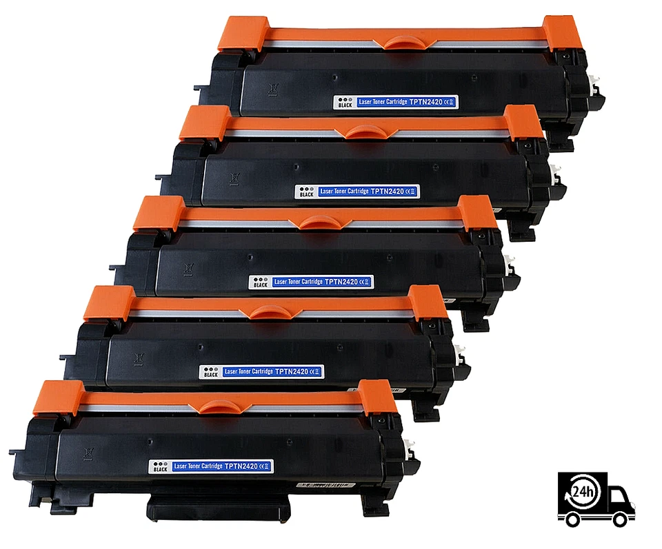 5 TONER TN2420 PER BROTHER MFC L2510D L2710DN L2710DW L2530DW L2537DW L2550DN