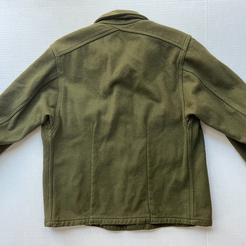 Vintage Wool Military Field Shirt Mens M Olive Green OG 108 Button Flap Pockets - Picture 4 of 13