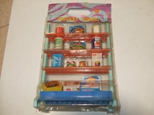 Scaffale Supermercato con scatole marche famose VINTAGE ANNI 80  GIOCARE RONCHI